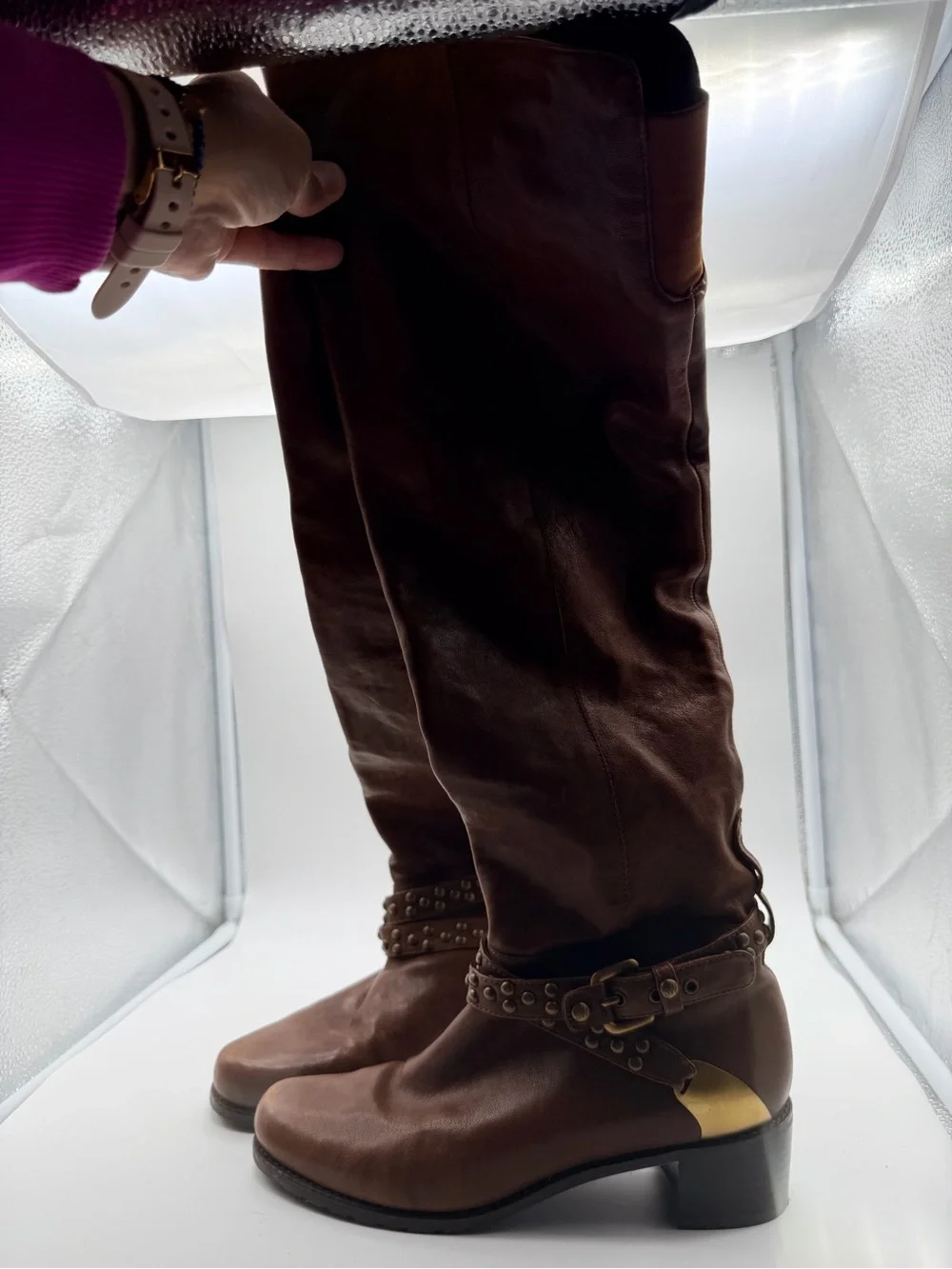 Stuart Weitzman Yeeha Boot Brown Size 7.5